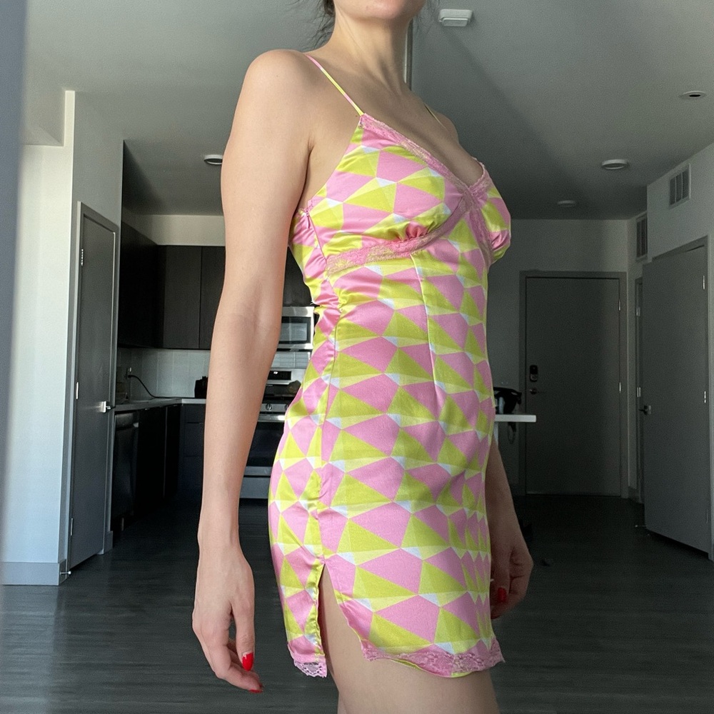 Pink spaghetti strap dress